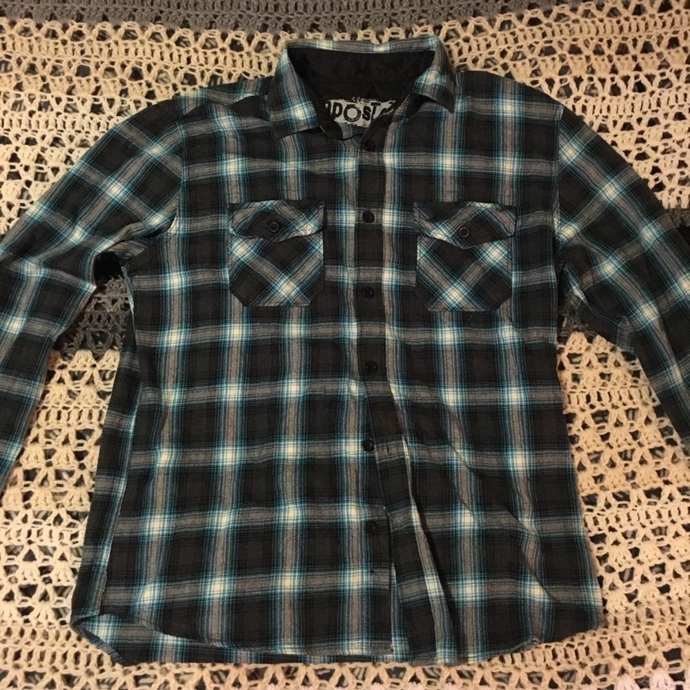 Mans button down long sleeve flannel